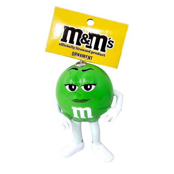 M&Ms Green Man Candy Collectible Christmas Ornament by Ruz - Picture 3 of 6